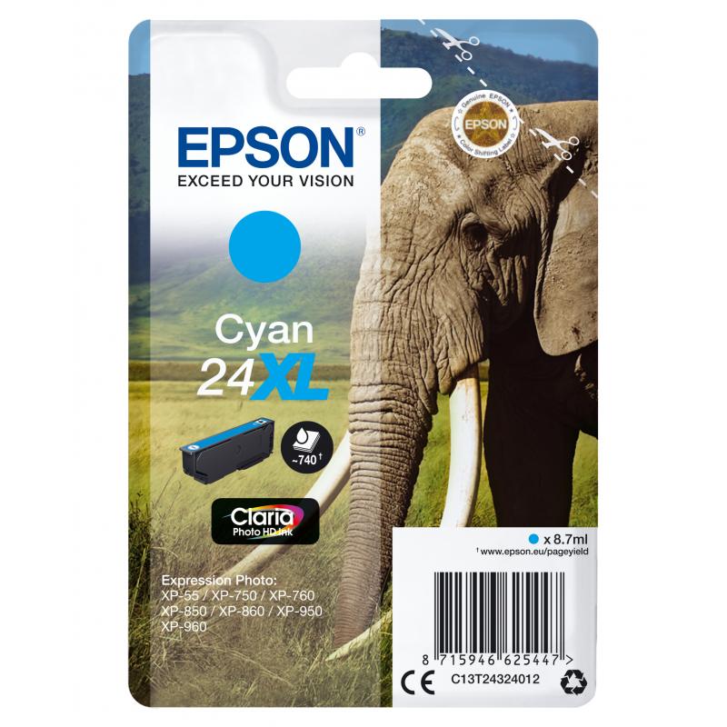 Epson Ink No 24 Epson24 Epson 24 XL Cyan (C13T24324012)