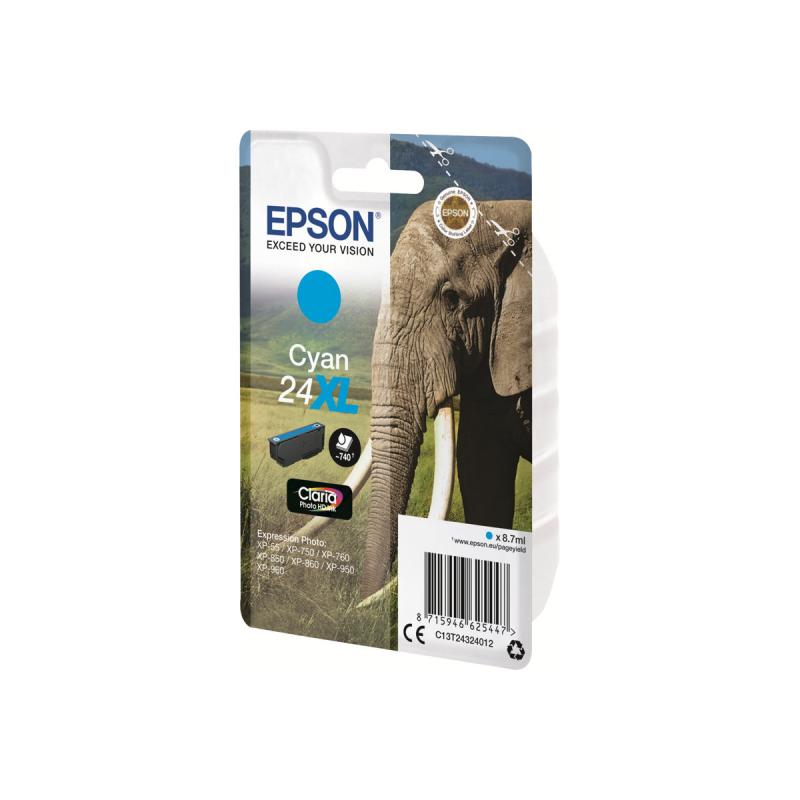 Epson Ink No 24 Epson24 Epson 24 XL Cyan (C13T24324012)