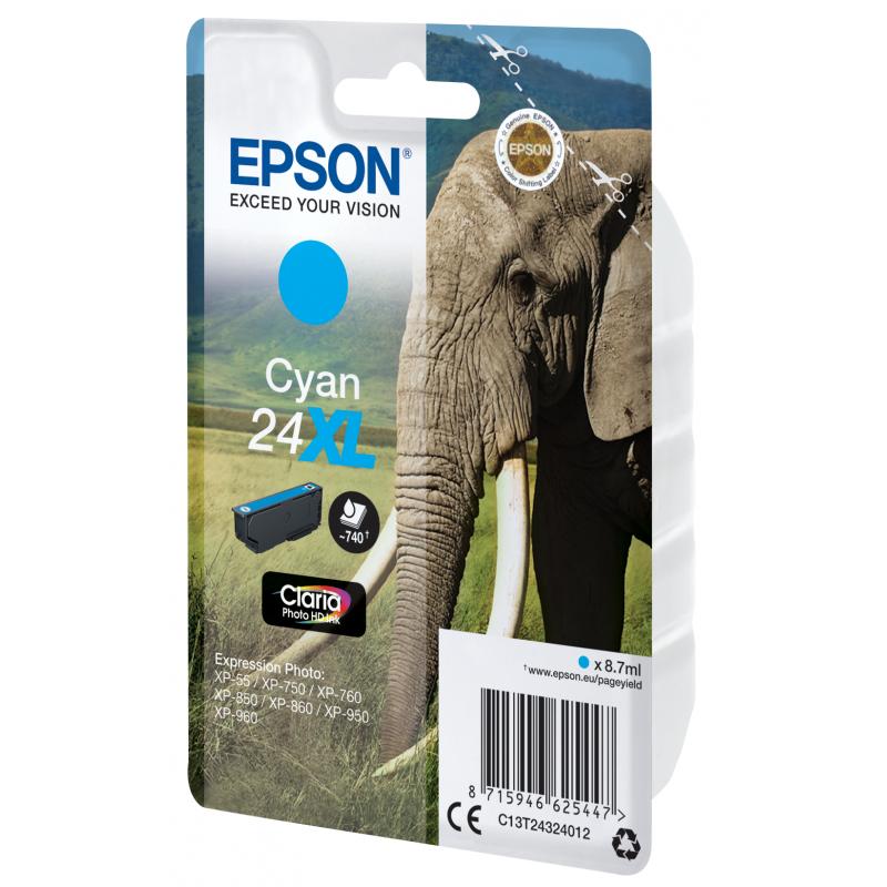 Epson Ink No 24 Epson24 Epson 24 XL Cyan (C13T24324012)