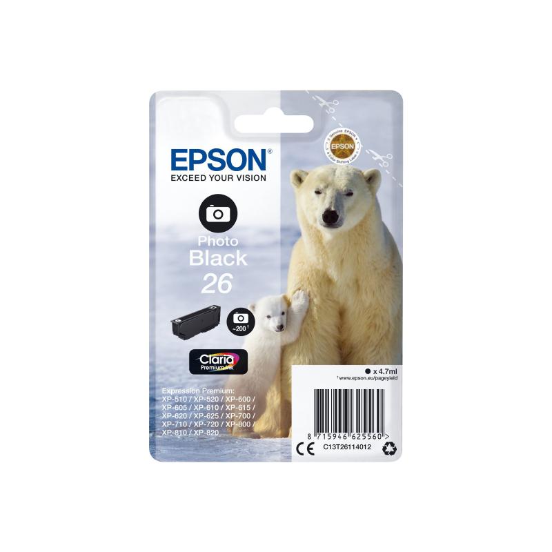 Epson Ink Photo Black Schwarz (C13T26114012)