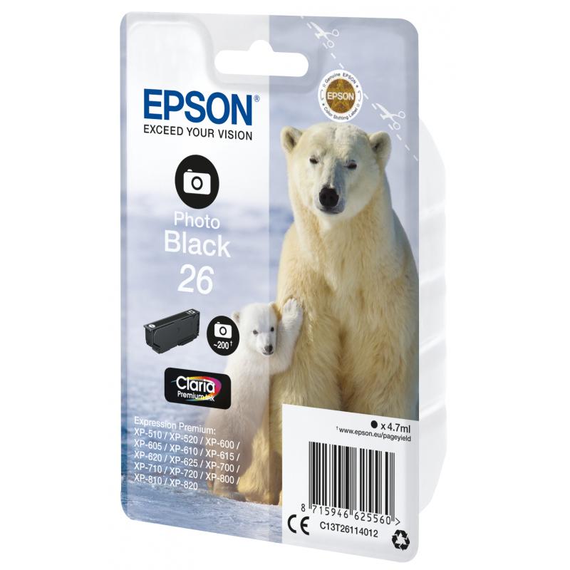 Epson Ink Photo Black Schwarz (C13T26114012)