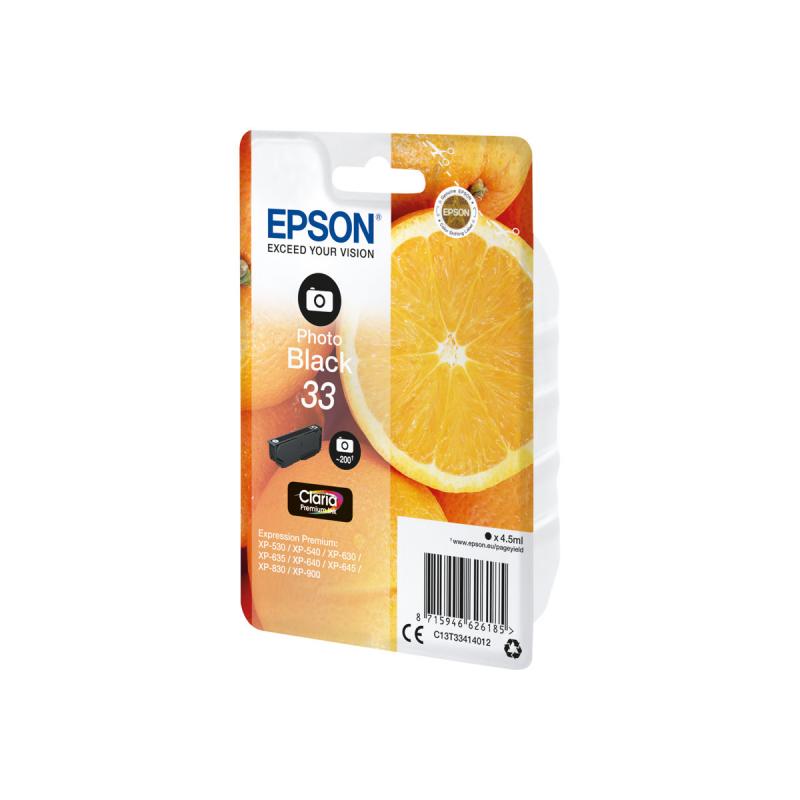 Epson Ink Premium Black Schwarz Photo No 33 Epson33 Epson 33 (C13T33414012)