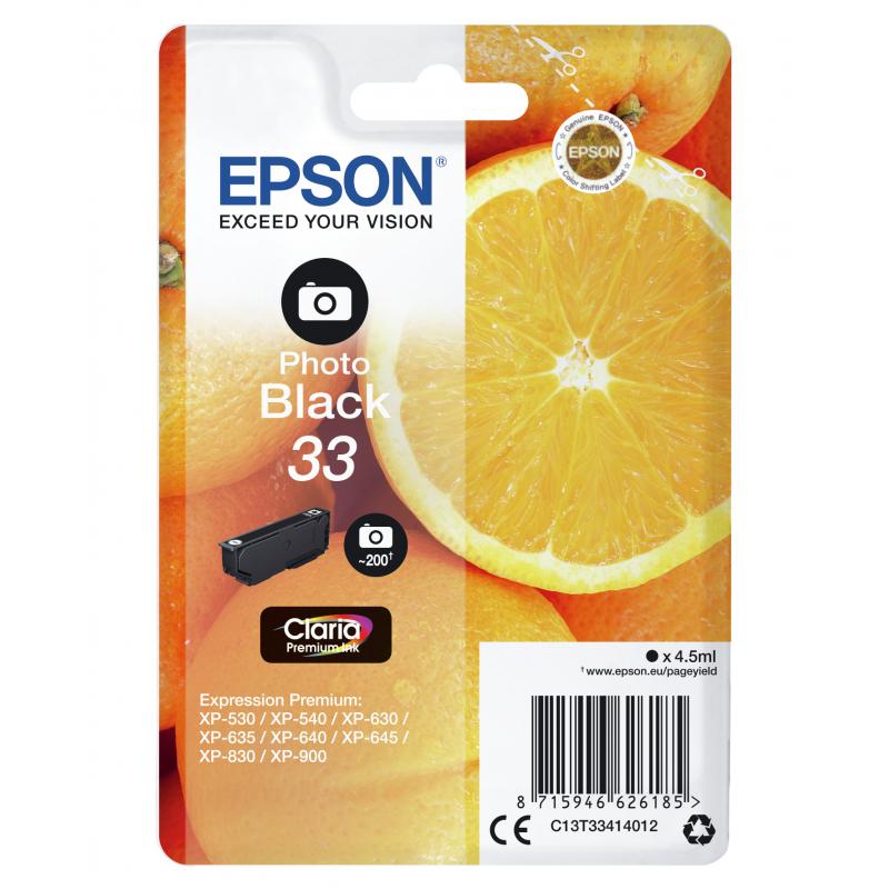 Epson Ink Premium Black Schwarz Photo No 33 Epson33 Epson 33 (C13T33414012)