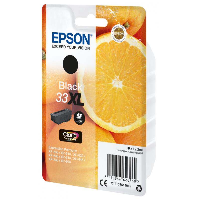 Epson Ink Premium Black Schwarz XL No 33 Epson33 Epson 33 (C13T33514012)