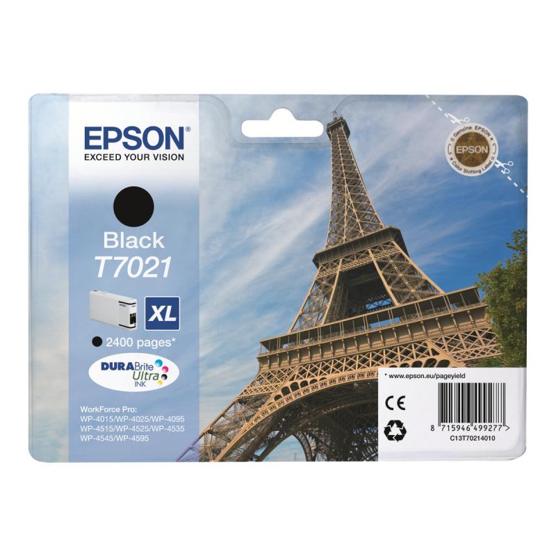 Epson Ink T7021 XL Black Schwarz (C13T70214010)
