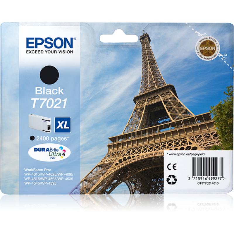 Epson Ink T7021 XL Black Schwarz (C13T70214010)
