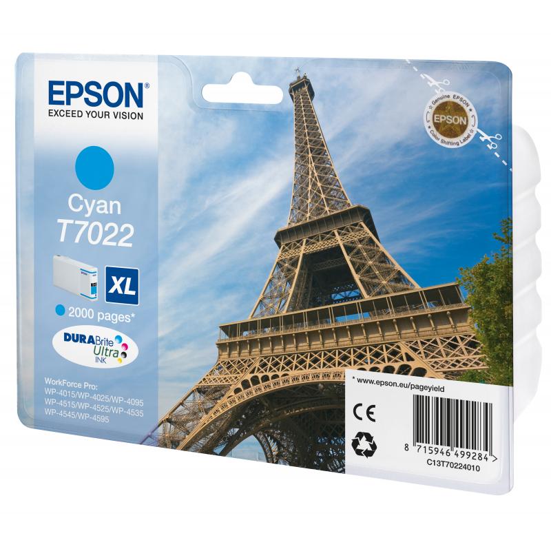 Epson Ink T7022 XL Cyan (C13T70224010)