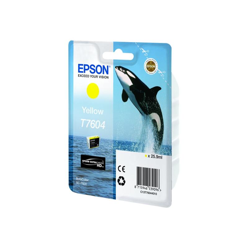 Epson Ink T7604 Yellow Gelb (C13T76044010)