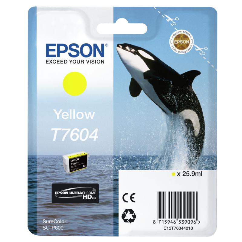 Epson Ink T7604 Yellow Gelb (C13T76044010)