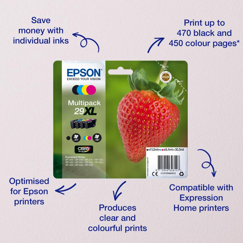 Epson Ink Yellow Gelb No 29XL Epson29XL Epson 29XL (C13T29944012)