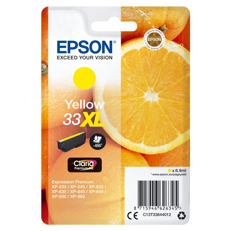 Epson Ink Yellow Gelb No 33XL Epson33XL Epson 33XL (C13T33644012)