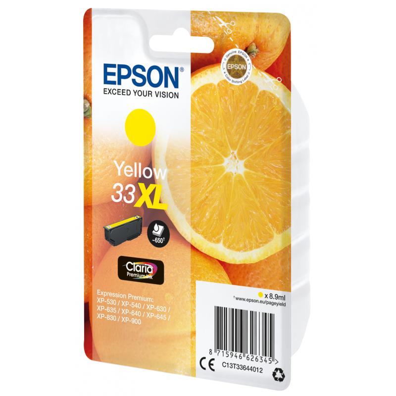 Epson Ink Yellow Gelb No 33XL Epson33XL Epson 33XL (C13T33644012)