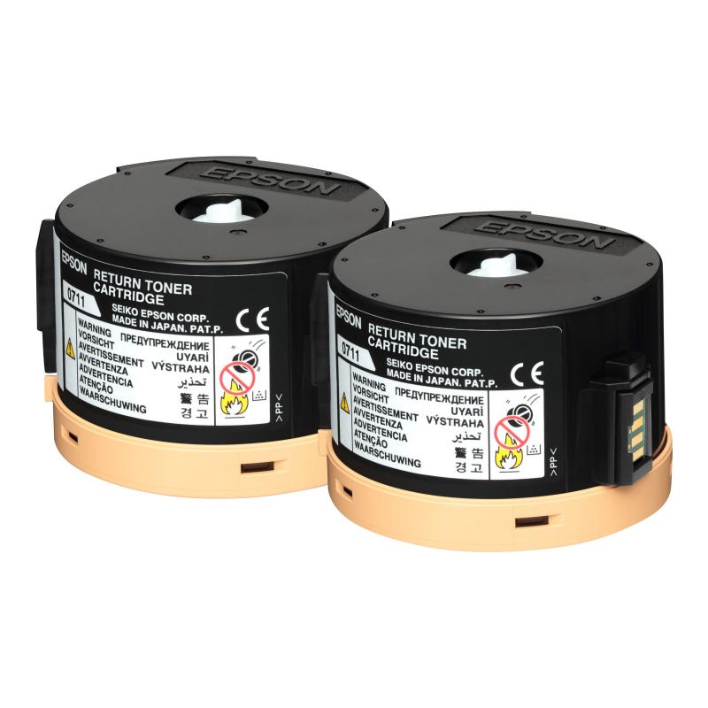 Epson Toner Black Schwarz Twin Pack (C13S050711)