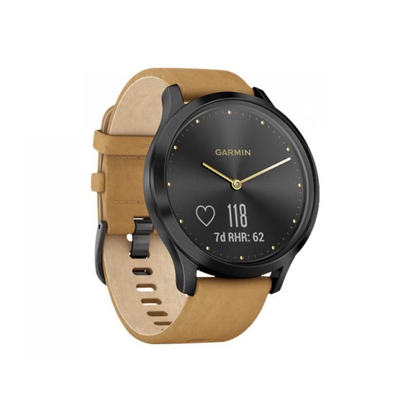Garmin Smartwatch vivomove HR Premium black tan (010-01850-00) (0100185000)
