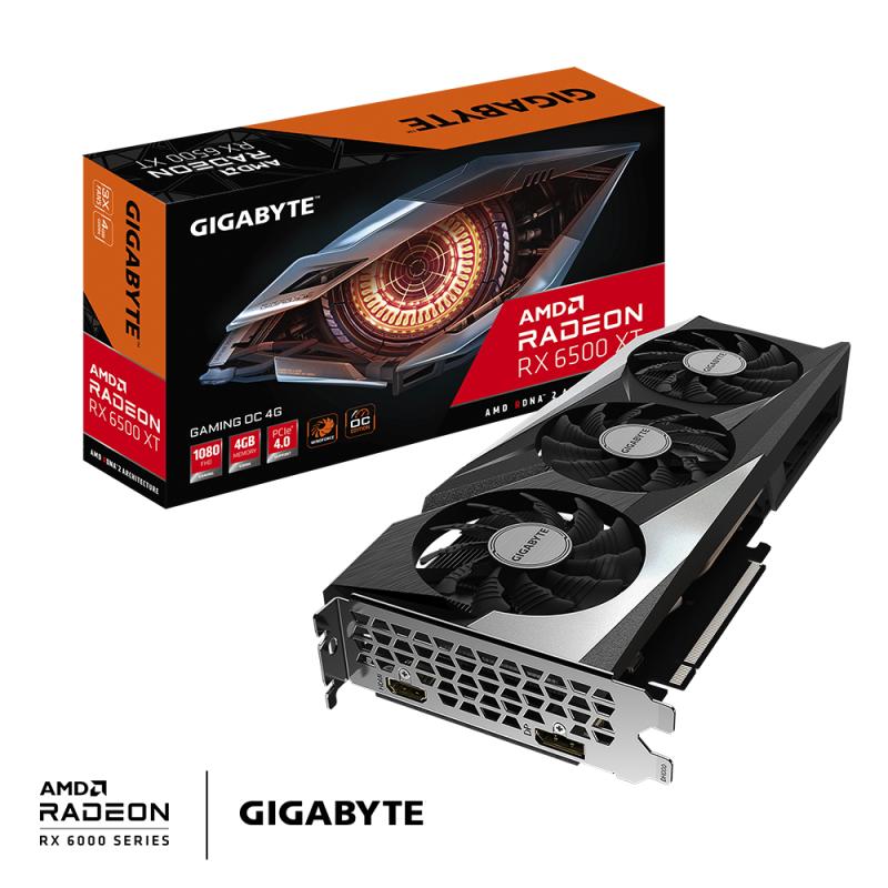 Gigabyte GeForce RX 6500 XT GAMING OC 4G (GVR65XTGO-00-10) (GVR65XTGO0010)