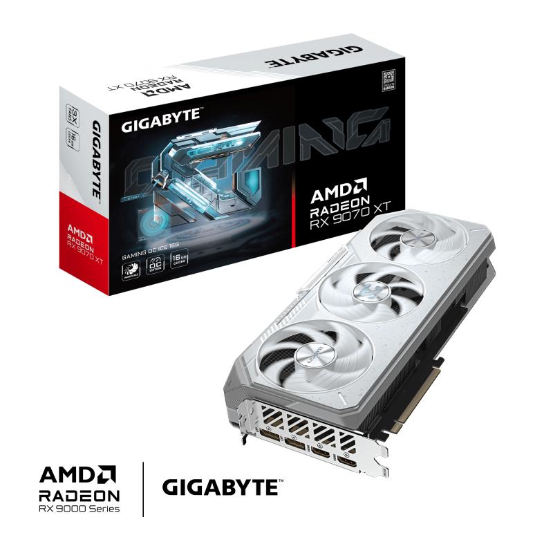 Gigabyte Radeon RX 9070 XT Gaming OC ICE 16GB GDDR6 (GV-R907XGAMINGOCICE-16GD) (GVR907XGAMINGOCICE16GD)