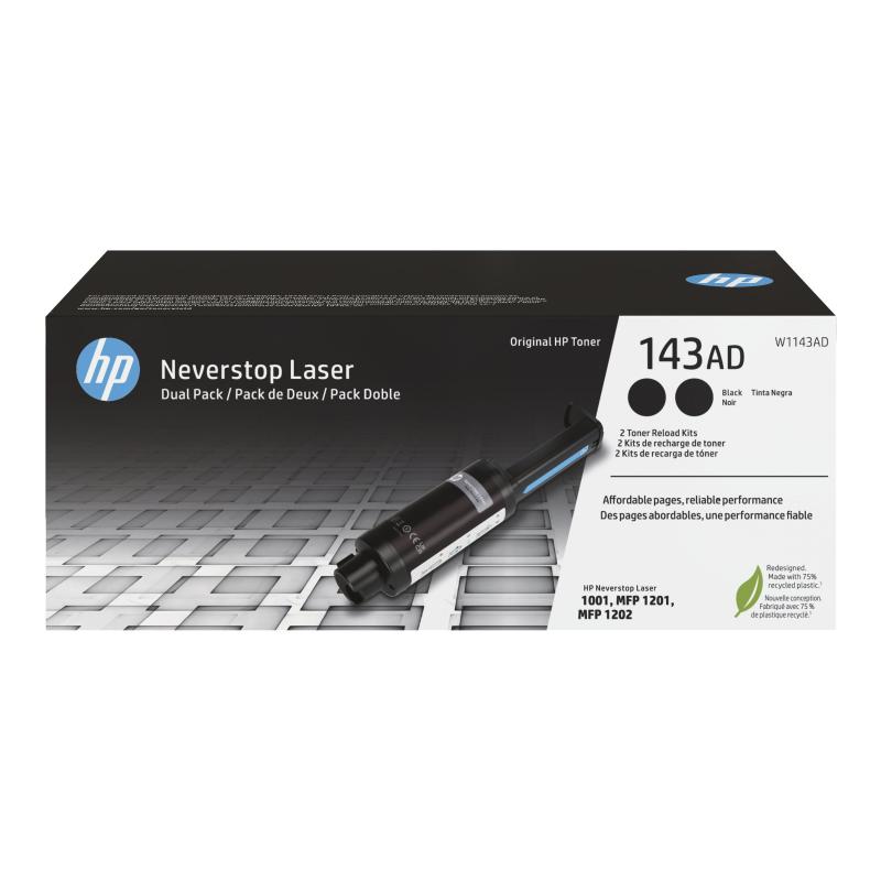 HP 143AD 2er-Pack 2erPack Black Schwarz Tonernachfüllung (W1143AD)