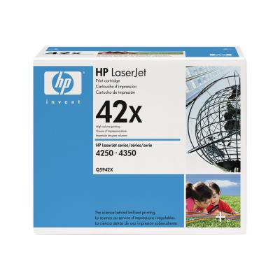 HP Cartridge No 42X HP42X HP 42X Black Schwarz HC (Q5942X)