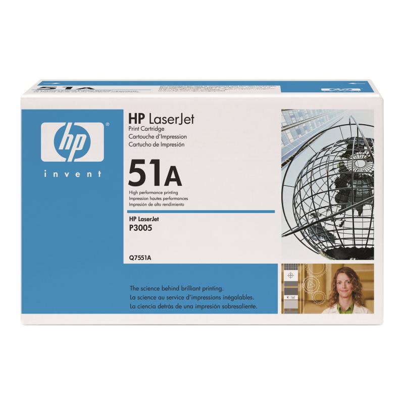 HP Cartridge No 51A HP51A HP 51A Black Schwarz (Q7551A)