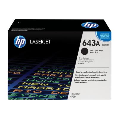HP Cartridge No 643A HP643A HP 643A Black Schwarz (Q5950A)