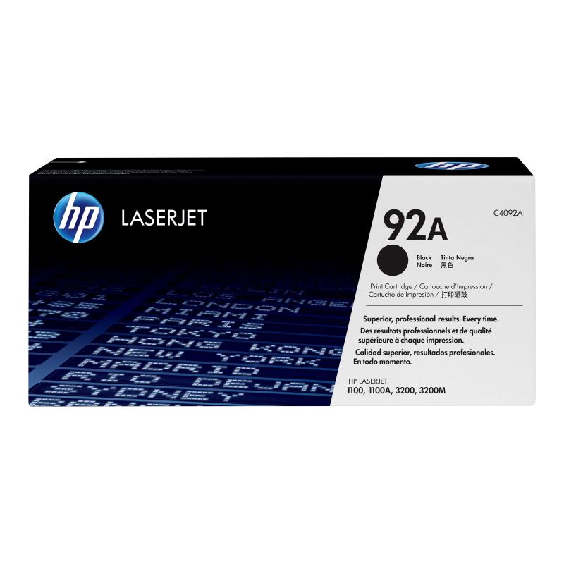 HP Cartridge No 92A HP92A HP 92A Black Schwarz (C4092A)