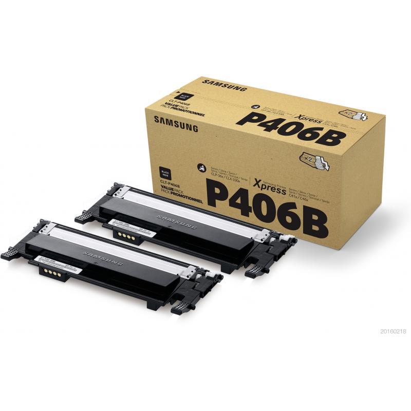 HP Cartridge Twin-Pack TwinPack Black Schwarz CLT-P406B CLTP406B (SU374A)
