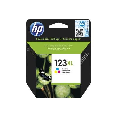 HP Ink No 123XL High Yield Tri-color Tricolor Cartridge (F6V18AE)