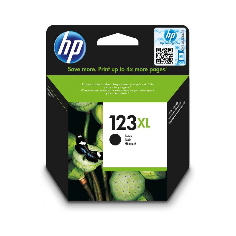 HP Ink No 123XL HP123XL HP 123XL High Yield Black Schwarz Cartridge (F6V19AE)
