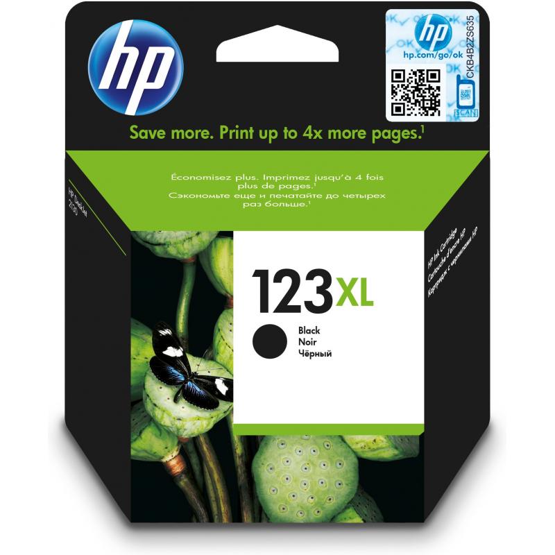 HP Ink No 123XL HP123XL HP 123XL High Yield Black Schwarz Cartridge (F6V19AE)
