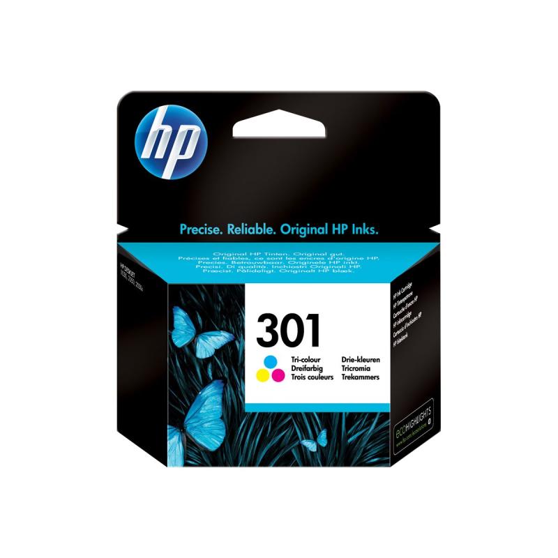 HP Ink No 301 HP301 HP 301 Tri-Color TriColor (CH562EE) exp date HPdate HP date 02 2023 HP2023 HP 2023