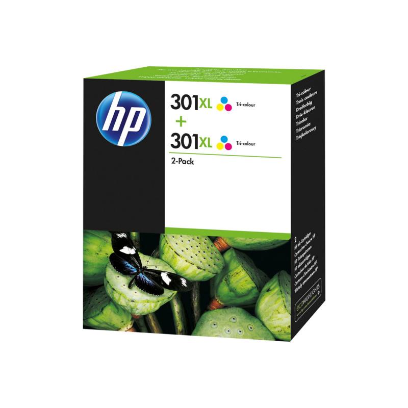 HP Ink No 301XL HP301XL HP 301XL Color Dual Pack (D8J46AE)
