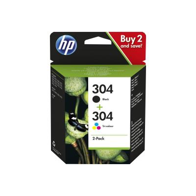 HP Ink No 304 HP304 HP 304 Black Schwarz + 304 Color (3JB05AE)
