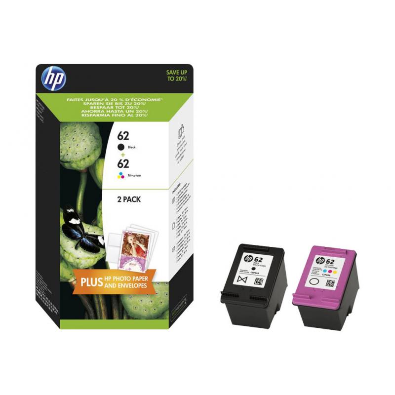 HP Ink No 62 HP62 HP 62 Combo Pack Black Schwarz + Color (N9J71AE)