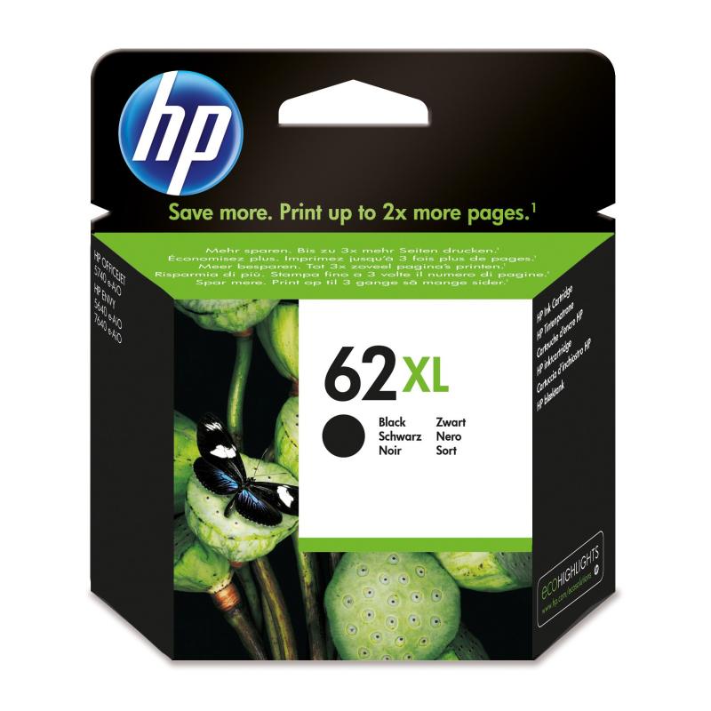 HP Ink No 62XL HP62XL HP 62XL Black Schwarz (C2P05AE)