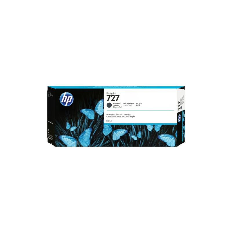 HP Ink No 727 HP727 HP 727 Matte Black Schwarz (C1Q12A) 300 ml