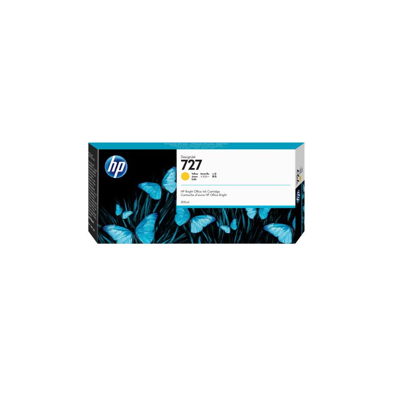 HP Ink No 727 HP727 HP 727 Yellow Gelb (F9J78A) 300 ml