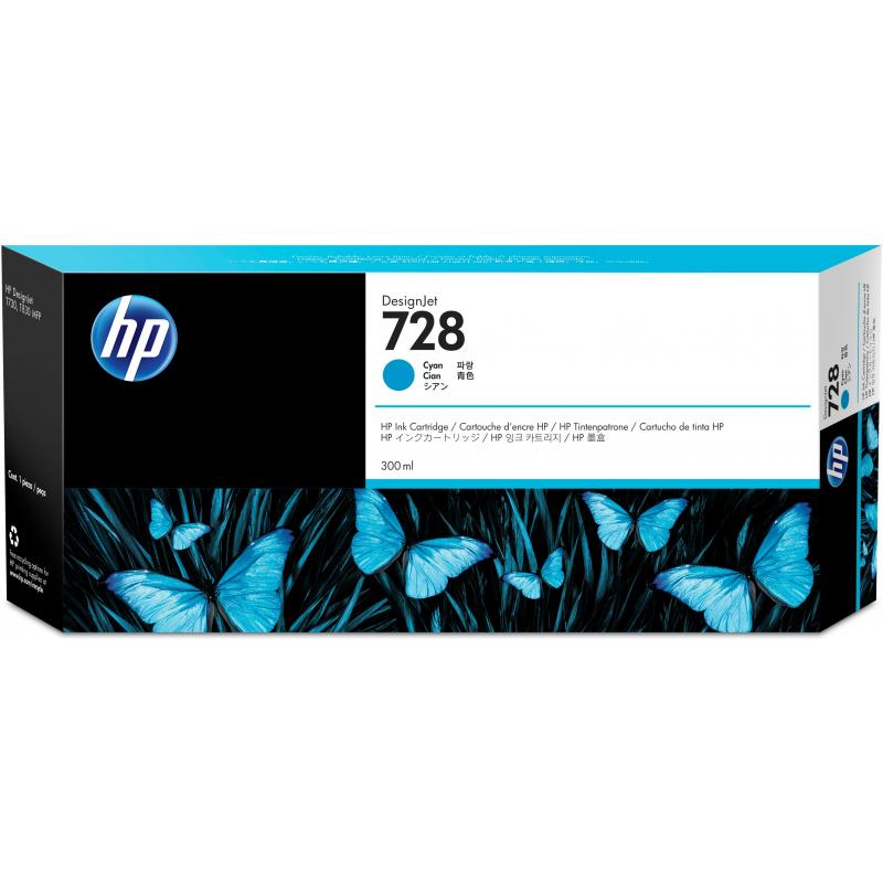 HP Ink No 728 HP728 HP 728 Cyan (F9K17A) 300 ml