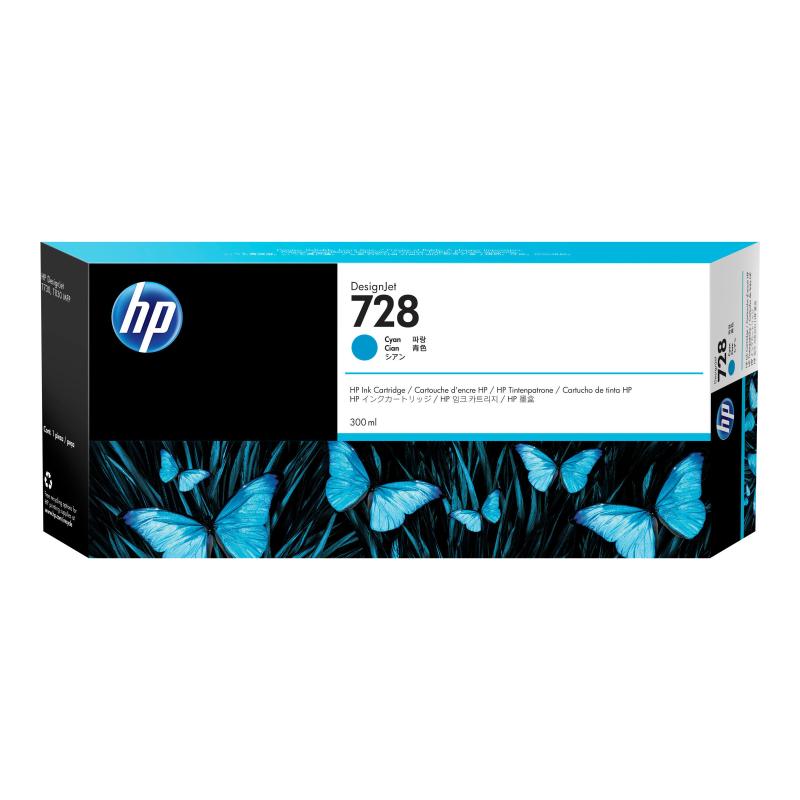 HP Ink No 728 HP728 HP 728 Cyan (F9K17A) 300 ml