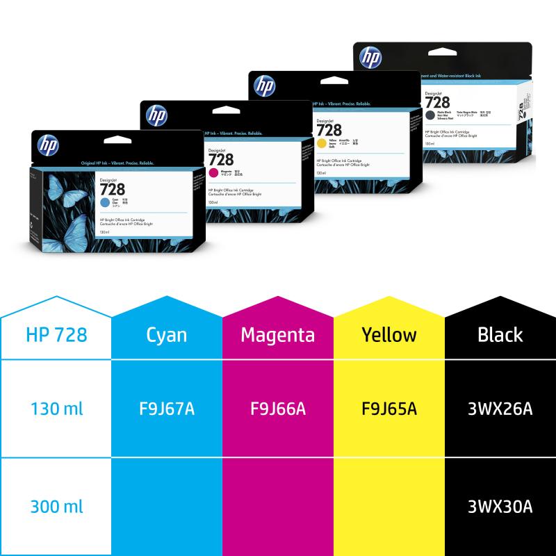 HP Ink No 728 HP728 HP 728 magenta (F9J66A) 130 ml