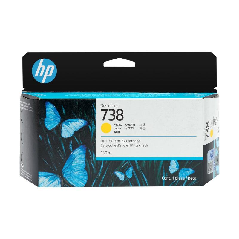 HP Ink No 738 HP738 HP 738 130ml Yellow Gelb (498N7A)