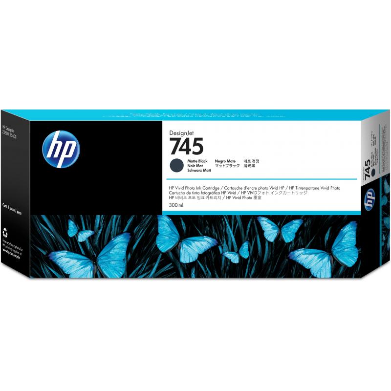 HP Ink No 745 HP745 HP 745 Matt Black Schwarz (F9K05A)