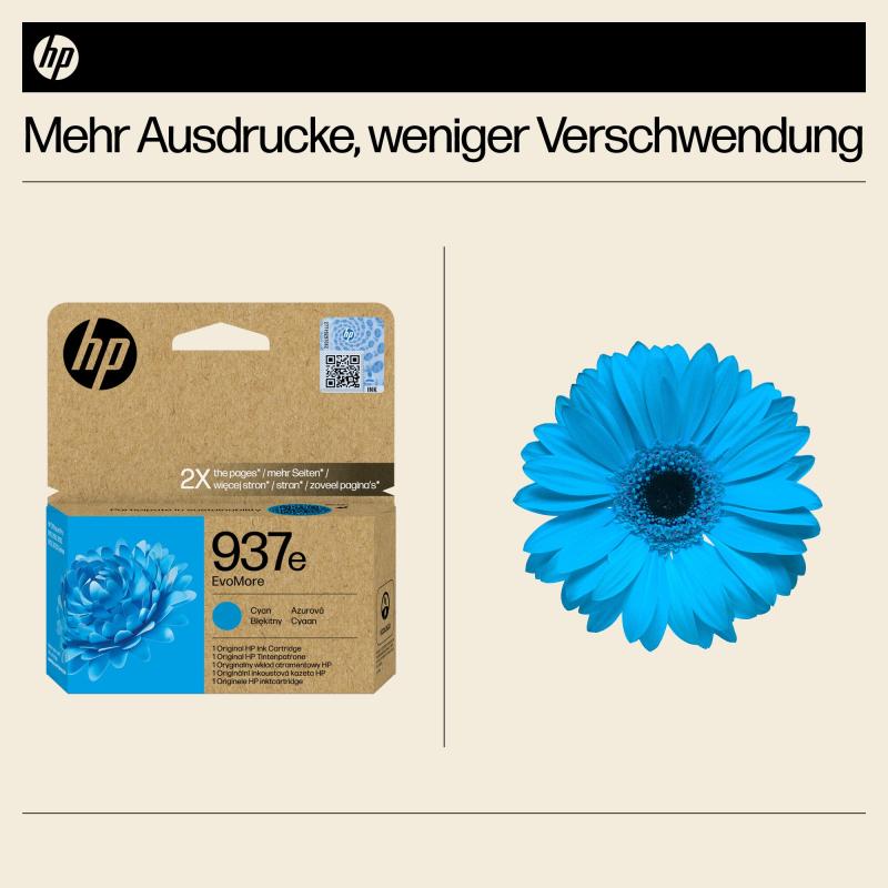 HP Ink No 937e Cyan (4S6W6NE)