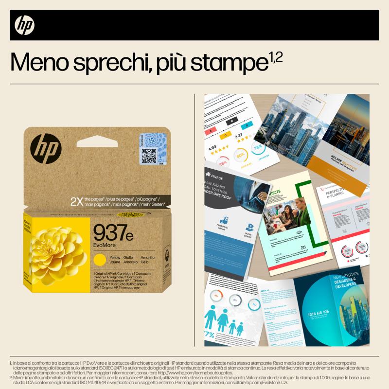 HP Ink No 937e Yellow Gelb (4S6W8NE)