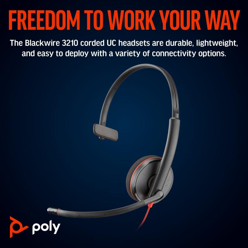 HP Poly Headset Blackwire 3210 (8X214AA)