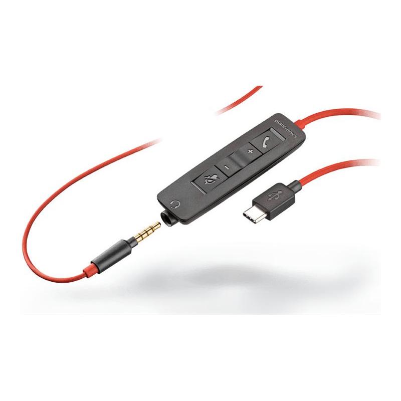 HP Poly Headset Blackwire 3225 Stereo USB-C USBC +3 5mm HP5mm HP 5mm Plug +USB-C A +USBC A Adapter (8X229AA)