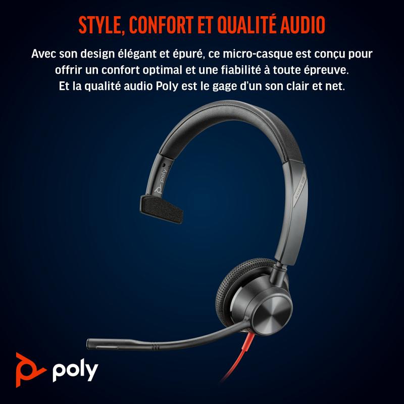 HP Poly Headset Blackwire 3315-M 3315M (76J15AA)