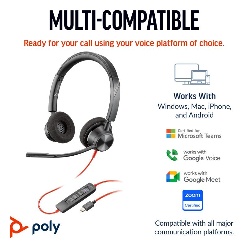 HP Poly Headset Blackwire 3320 (8X219AA)