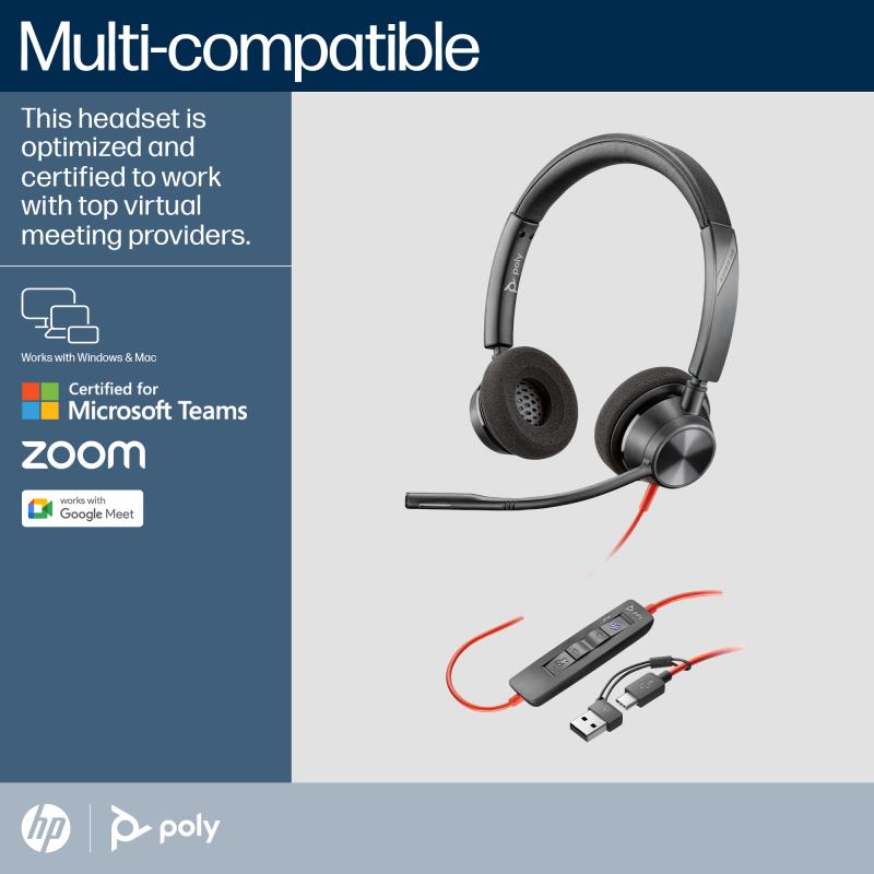 HP Poly Headset Blackwire 3320 (8X220AA)