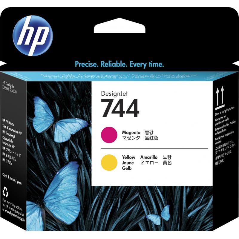 HP Printhead No 744 HP744 HP 744 Magenta & Yellow Gelb (F9J87A)