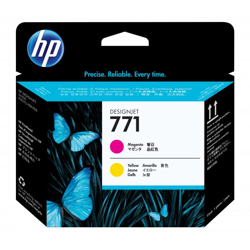 HP Printhead No 771 HP771 HP 771 Magenta & Yellow Gelb (CE018A)